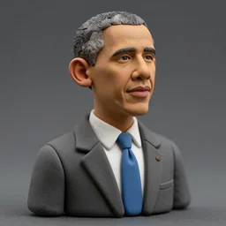 barrack obama made out of polymer clay detailed sculpture trending on artstation