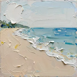 oil paint impasto relief, the essence of summer, multi layered thick brush marks, some splattered paint, in the style of ivan shishkin and frank auerbach and van gogh