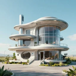 house. style: retro futurism