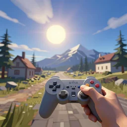 Estonia as a PS1 first person video game, low poly