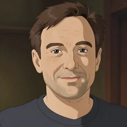 (illustration) of Robin Williams, by (((Studio Ghibli))), 8k, face enhance, sharp focus, concept art, smooth