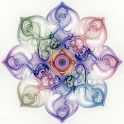 digital background of watercolor pastels paint fractal - automaton, in the style of abstract, improvisational, fluid, dynamic, organic, natural, textural, layered by