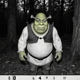 shrek b & w trail cam, scary, found footage