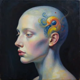 the mind of a sentinent ai surrealism painting