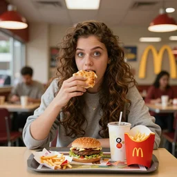 an unexplainable dream of a mcdonalds eating it's customers, 4 k