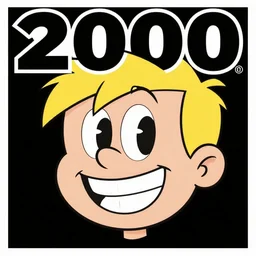 cartoon, 2 0 0 0 s cartoon, 2 0 0 0 s cartoon network cartoon, hard edges cartoon, sharp lines cartoon, boy with blond hair and goofy smile, title card