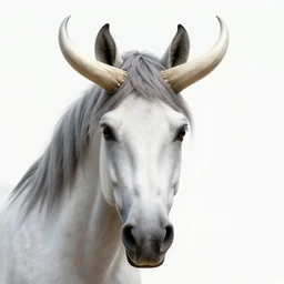 demon horse with a narwhal horn, symmetrical, highly detailed, digital art, sharp focus, trending on art station, kentaro miura manga art style