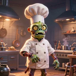 zombie chef in kitchen adventure pixar movie poster