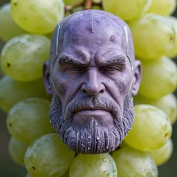 thanos's face in a grape, hyperdetailed, artstation, cgsociety, 8 k