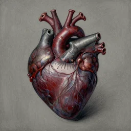 grunge drawing of a heart by - Zdzisław Beksiński , corpse bride style, horror themed, detailed, elegant, intricate