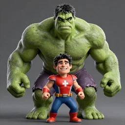 photomanipulation of BOB ROSS as hulk, marvel, fully detailed, volumetric lightening, octane render, cinema 4D