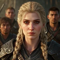 selfie of lydia, skyrim, fine detailed face, enb, stunning 3 d render inspired art by greg rutkowski and xiang duan and thomas eakes, realistic, highly detailed attributes and atmosphere, dim volumetric cinematic lighting, 8 k octane detailed render, post - processing, masterpiece, golden hour, soft focus
