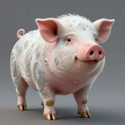 beautiful anthropomorphic fluffy cybernetic pig beast, diffuse lighting, fantasy, intricate, elegant, highly detailed, lifelike, digital painting, artstation, illustration, concept art, smooth, sharp focus, frank frazetta, marco bucci, loish, rossdraws, artgerm, alphonse mucha