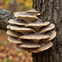 bracket fungus on a tree, photograph, autumn, hd, depth of field