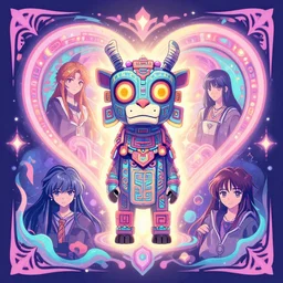 totem animal totem aztek greeble tribal style fanart ornate fantasy heartstone gta5 cover , official behance hd artstation by Jesper Ejsing, by RHADS, Makoto Shinkai and Lois van baarle, ilya kuvshinov, rossdraws totem color pastel vibrant  radiating a glowing aura