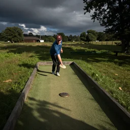 buster scruggs playing disc golf