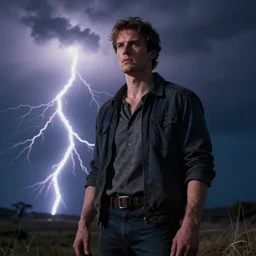 photorealistic lightning man in the style of thomas kinkade and greg rutkowski. hyperdetailed photorealism by michael whelan, 1 0 8 megapixels, 1 0 k resolution, cinematic lighting