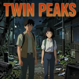 Twin Peaks poster artwork by Michael Whelan and Tomer Hanuka, Rendering of crime scene, full of details, by Makoto Shinkai and thomas kinkade, Matte painting, trending on artstation and unreal engine