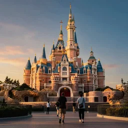 Homeboys Hanging Out at Disneyland at Sunset