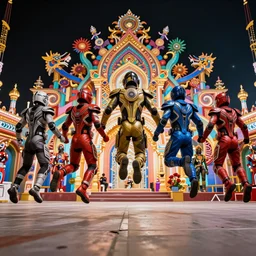 love, diverse jumping cybersuits, from behind, jumping rituals, wide wide angle, vivid, elaborate, highly detailed, beautiful lighting