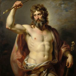 attractive twenty first century zeus. highly detailed painting by gaston bussiere, craig mullins, j. c. leyendecker 8 k