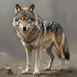 a highly detailed airbrush painting of a wolf who is shepard, trending on artstation, unreal 5, daz, hyperrealistic, octane render, dungeons and dragons, dynamic lighting
