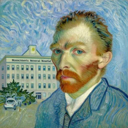 highly detailed portrait of massachusetts general hospital, painting by van gogh, masterpiece