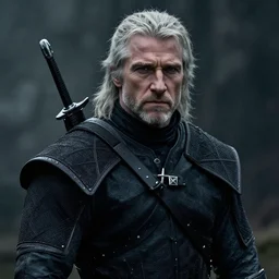 clint eastwood as the witcher, 4 k, epic, cinematic, focus, movie still, fantasy, serious, extreme detail, atmospheric, dark colour n - 9