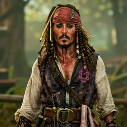 Film still of Jack Sparrow, from Red Dead Redemption 2 (2018 video game)