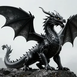 foreground black dragon