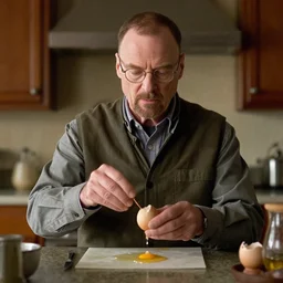 walter white cooks an egg
