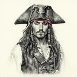 a hyper detailed pencil drawing of jensen ackles as a pirate, 8 k, greg rutkowski, volumetric lighting, octane render, alphonse mucha