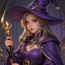 high detail wizard girl character in style Anna Zhilina trending on ArtStation, deviantart H 704