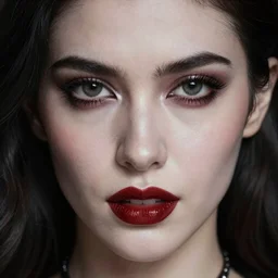 close up face female portrait, Vampire Vampire,