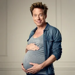 movie poster for weekend at bernie's 3, hilariously pregnant robert downey jr in a wheelchair with dark sunglasses, bernie gets pregnant, bernie goes to a casino, comedic movie poster for weekend at bernie's 3, cinematic lighting with danny devito and chris rock