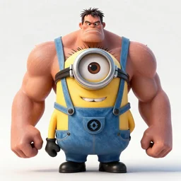 Ultra realistic and intricate studio shot of Colossal Titan as a Minion, hyper realism, movie shot, full hd, Vibrant colors, Smooth gradients