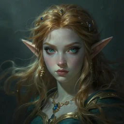 beautiful one face portrait of a seductive princess zelda underwater murky light, wind blown hair! dark fantasy esoteric, closeup, d & d, fantasy, intricate, elegant, highly detailed, digital painting, artstation, concept art, matte, sharp focus, illustration, art by artgerm and tom bagshaw and greg rutkowski and alphonse mucha