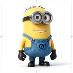 anatomy of a minion on a blueprint, intricate detailed,