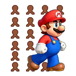 super mario bros 1 9 8 5, mario sprite sheet walk cycle, nintendo official media, white background