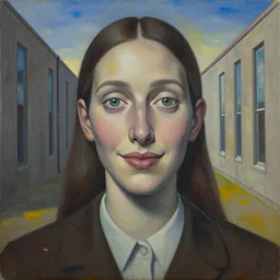 happy lane central, oil and acrylic on canvas, surrealism, high detail