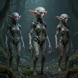 a dmt hallucination of machine elves. weird, uncanny, supernatural, creepy. unreal engine, 8 k, trending on artstation.