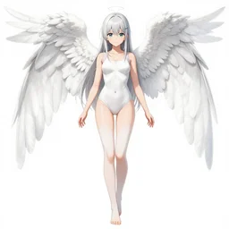 full - body manga angel, upper body highly detailed illustration
