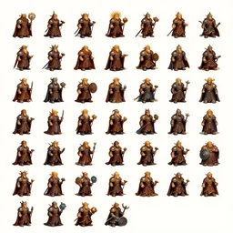 dungeons and dragons game spritesheet, isometric