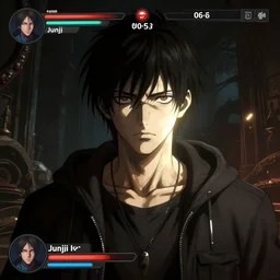 Combat in a first-person horror game, PC game with UI, by Junji Ito