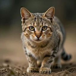 masterpiece, a beautiful highly detailed sand cat, cinematic moody colors, global illumination, ray tracing, by simon stalenhag, 4 k, intricate detail, cinematic lighting,