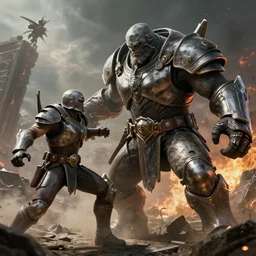 Ghazghkull Mag Uruk Thraka killing the master chief