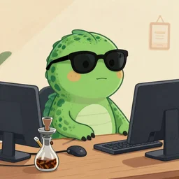 a mongoose! with sunglasses! working on a pc, a hookah! on the desktop, funny cartoon, in colors, airbrushed!, hyper realistic, insanely detailed!