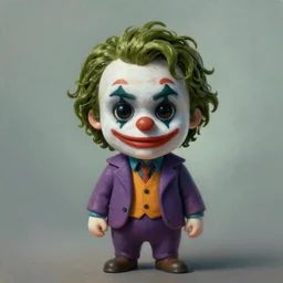 portrait of a cute adorable miniature Joker but he's an ape kid in a business suit, realistic and ultra intricate detailed soft painting, symmetrical, volumetric lighting, mist, Artstation, unreal engine, depth of field