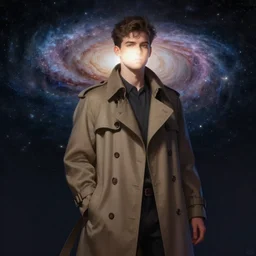 galaxy being under a trenchcoat, digital painting, detailed, 8 k, trending on artstation, smooth, sharp focus artwork by mark arian, artgerm, mark keathley, greg rutkowski