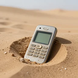 An old iPhone discovered buried in the desert